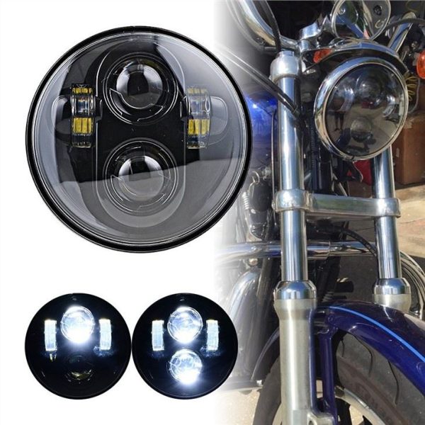 75 m de 40W para motocicleta H4 Plug Chrome Preto Farol Automático Sistema de Luz