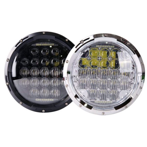 Para Hummer / para Royal Enfield Farol LED com farol baixo alto DRL Para motocicleta Farol redondo de 7 polegadas