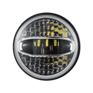 Farol de LED de 7 polegadas para Jeep Wrangler JK e Harley