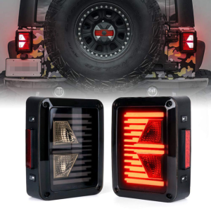 Luz de cauda conduzida lente de fumaça freio reverso para jeep wrangler jk cauda luz seta forma