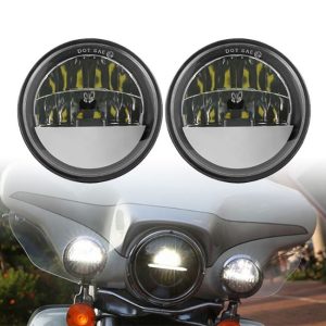 Morsun 4.5inch LED Fog Light para Harley Road Glide Moto Fog Lamp