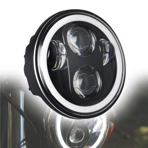 Morsun 40w 5 3/4 Polegadas PROJETOR de faróis LED para Harley Davidson Motocicleta Faróis Preto Chrome