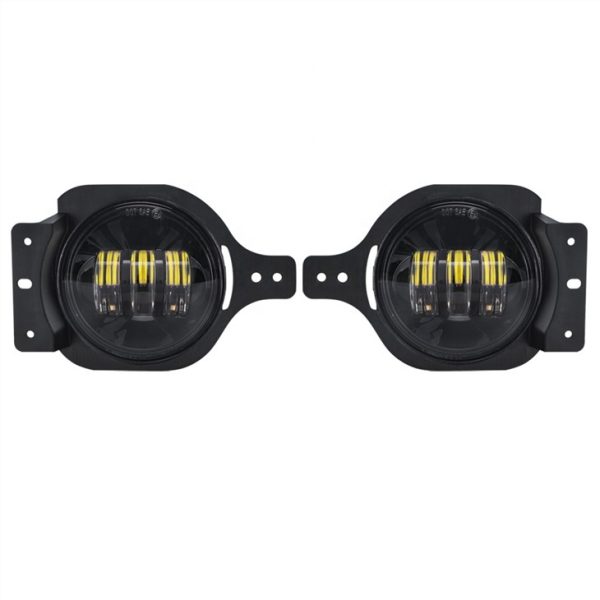 Farol de nevoeiro Morsun de 4 polegadas com suporte para Jeep Wrangler JL JLU Rubicon luz preta cromada