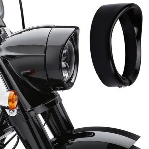 Suporte de anel de farol redondo de LED para motocicleta Morsun 7 "para Harley FLD