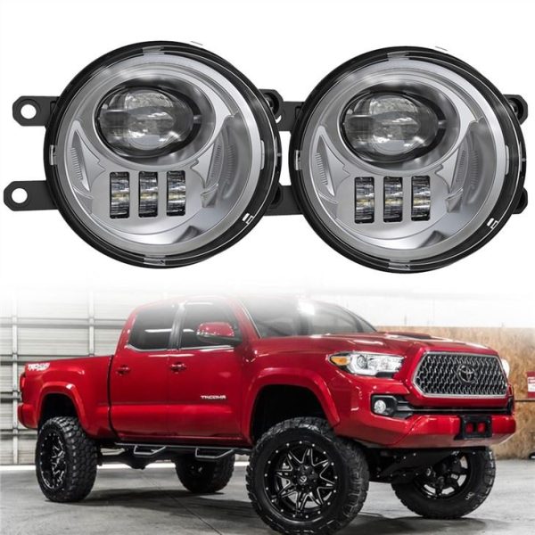 Morsun Black Chrome 12V LED Fog Light Para Toyota 2016 2017 2018 Tacoma