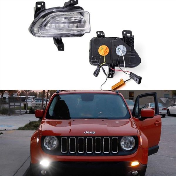 Acessórios automotivos Morsun Led luzes diurnas para Jeep Renegade 2015-2018