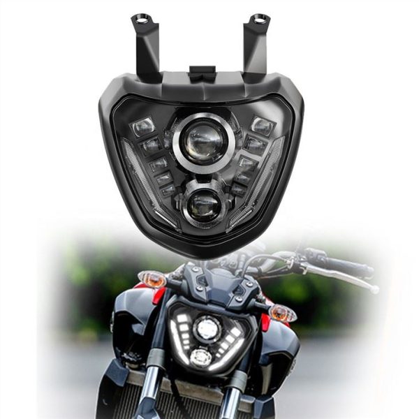 Farol de LED da Motocicleta Morsun para Yamaha MT 07 FZ 07 MT07 MT-07 FZ-07 2014+ DRL Lights Projetor