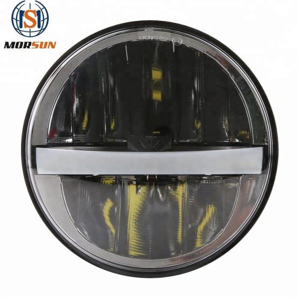 Farol LED redondo Morsun para Harley Motorcycle 5 3/4 H4 Led High Low Beam