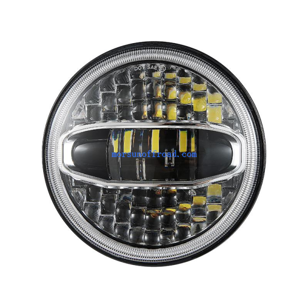 Novo Universal 7 Polegada Para Harley E Para Jeep JK Levou Acessórios de Farol de Motocicleta Halo Light