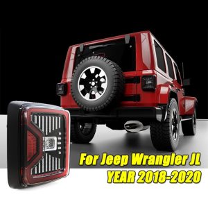 Versão dos EUA 2018 Jeep Wrangler JL Luzes traseiras LED Luzes de freio traseiras LED